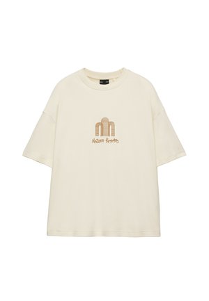 PULL&BEAR, Majica kratkih rukava s printom - sand