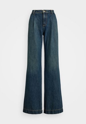 Lauren Ralph Lauren High Rise Pleated Wide Leg Jean - Relaxed fit jeans - haze wash