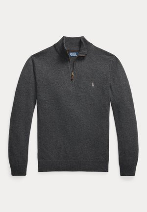 Polo Ralph Lauren, WOOL QUARTER-ZIP SWEATER - Maglione - dark charcoal heather