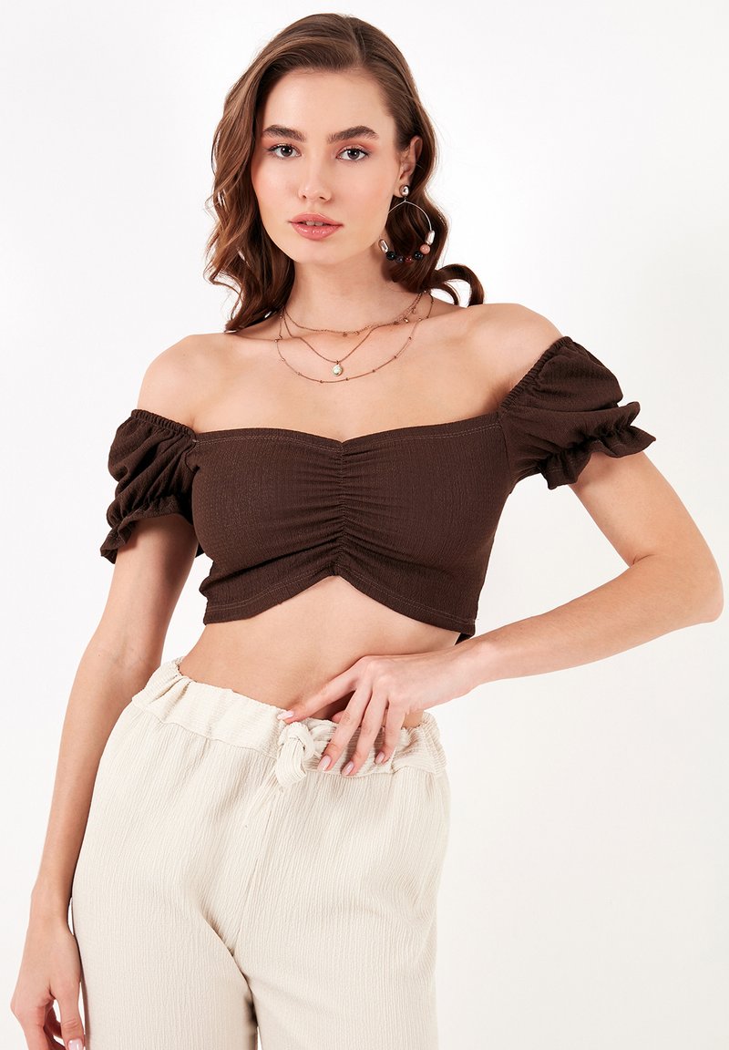 LELA SLIM FIT - Blouse - brown