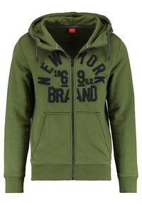 s.Oliver Sudadera con cremallera - olive