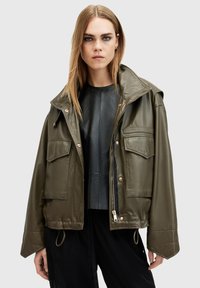 AllSaints CLAY - Leren jas - green