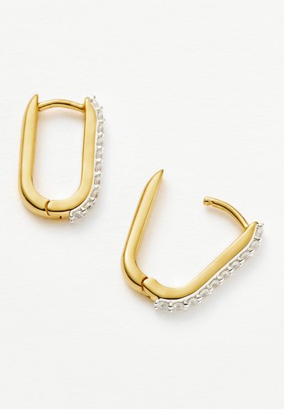 Missoma PAVE OVATE SMALL HOOP EARRINGS - Cercei - gold-coloured