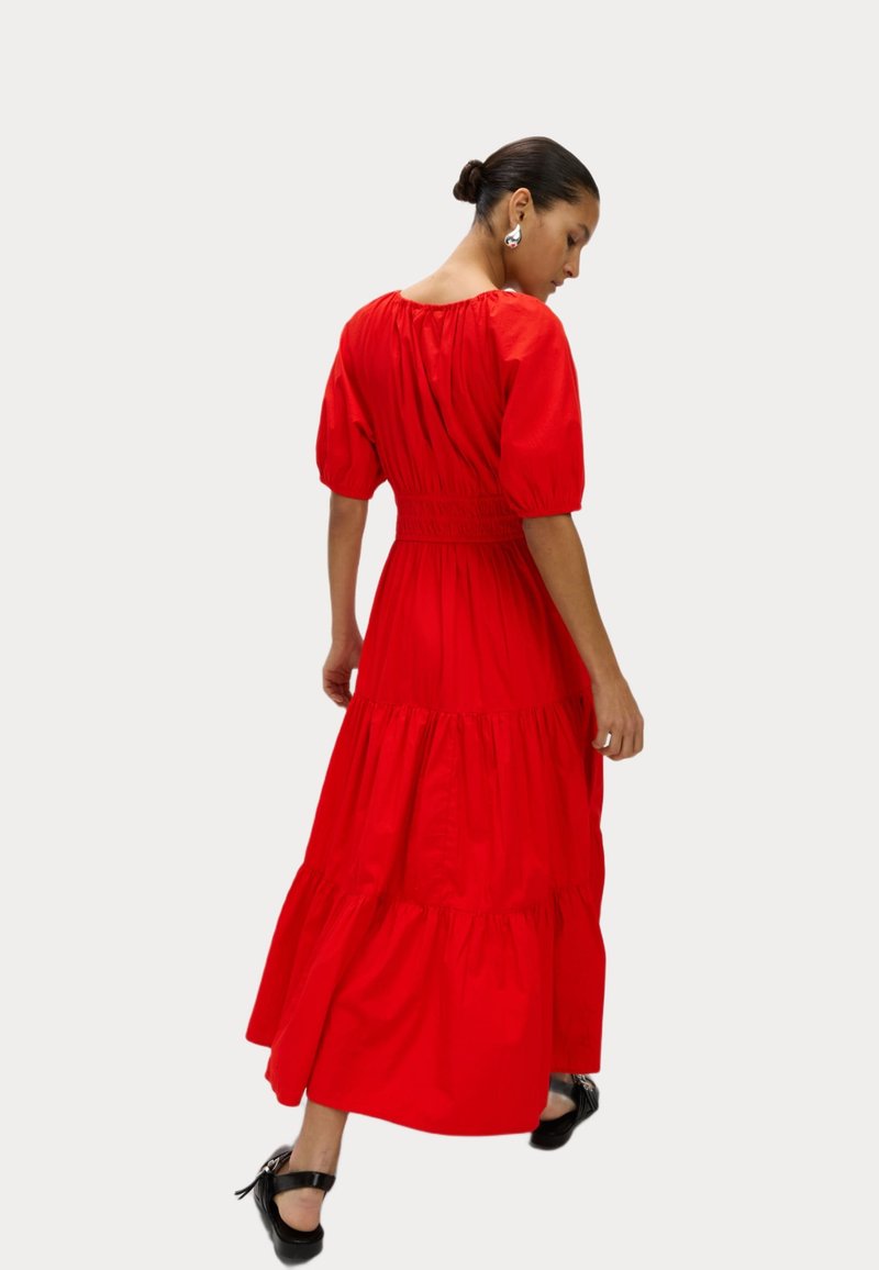 Acquista Abito da donna in chiffon moda girocollo manica corta abito pieghettato tinta unita elegante abito longuette da sera da donna per cocktail party in vacanza in Italia a partire da 16