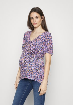 MAMALICIOUS MLWANESSA TESS - Μπλουζάκι με στάμπα - pink lady