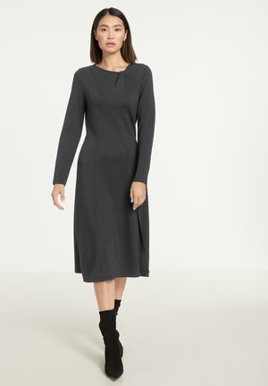 DETAILVERLIEBTES MIDI - Jerseykleid - schwarz