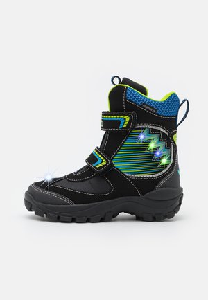 GLINT BLINKY - Botas para la nieve - schwarz/lemon/blau