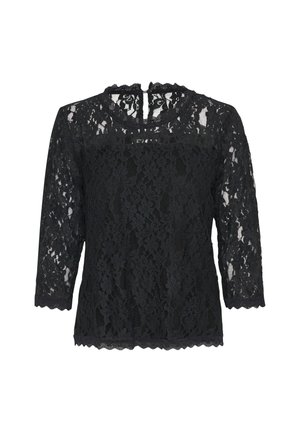 Cream KIT 3/4 SLEEVE LACE - Bluse - pitch black