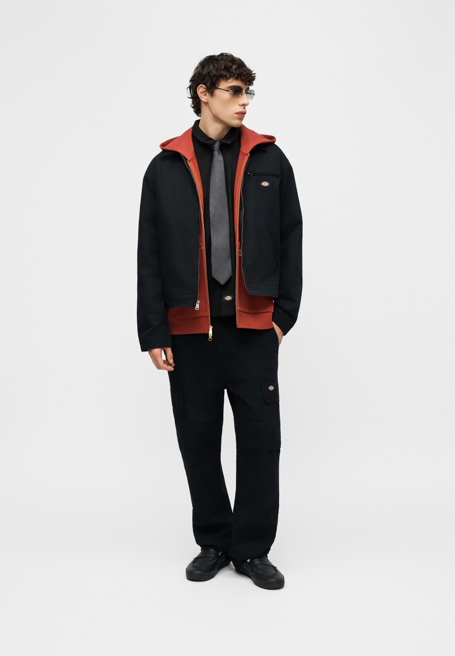 Dickies DOUBLE KNEE - Pantaloni - dark brown/maroniu închis