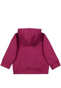 Felpa con cappuccio color bordeaux, maniche lunghe, polsini e orlo a costine. Realizzata in tessuto morbido, presenta un design semplice senza decorazioni visibili.
