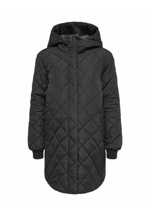 ONLY MATERNITY, OLMJULIET QUILTED HOOD ZIP COAT OTW - Abrigo de invierno - black