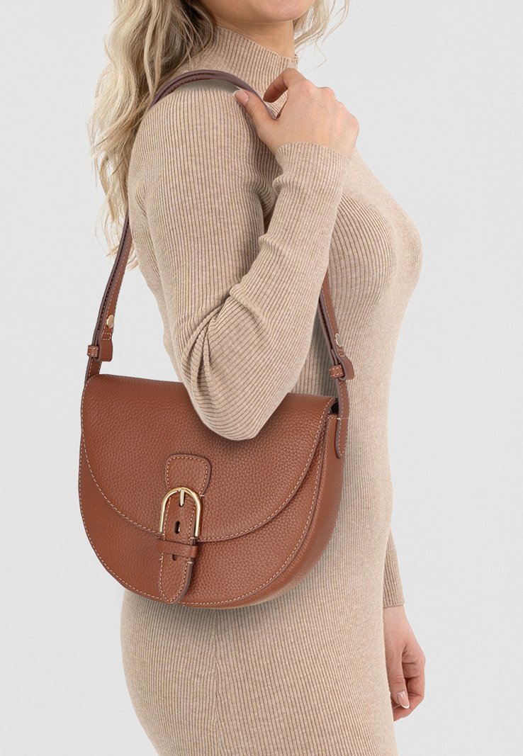 Fossil EVERLEIGH SCHULTER - Handtasche - braun