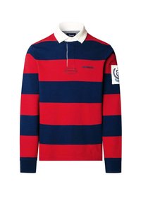 Façonnable IQON STRIPE RUGBY - Poloshirt - berry red