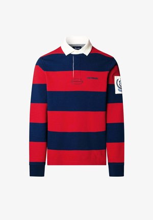 Façonnable REGULAR FIT STRIPED RUGBY - Polo - berry red