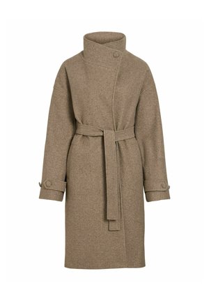 VILA, COAT VILONNI BELTED - Manteau classique - dark natural melange