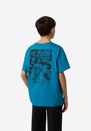 The North Face SPORTS OVERSIZED POCKET TEE GRAPH UNISEX - Μπλουζάκι με στάμπα - dusk blue