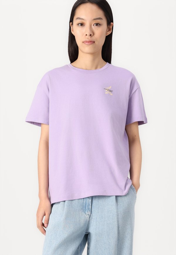 PLACED PRINT THEME - Print T-shirt - wild orchid3