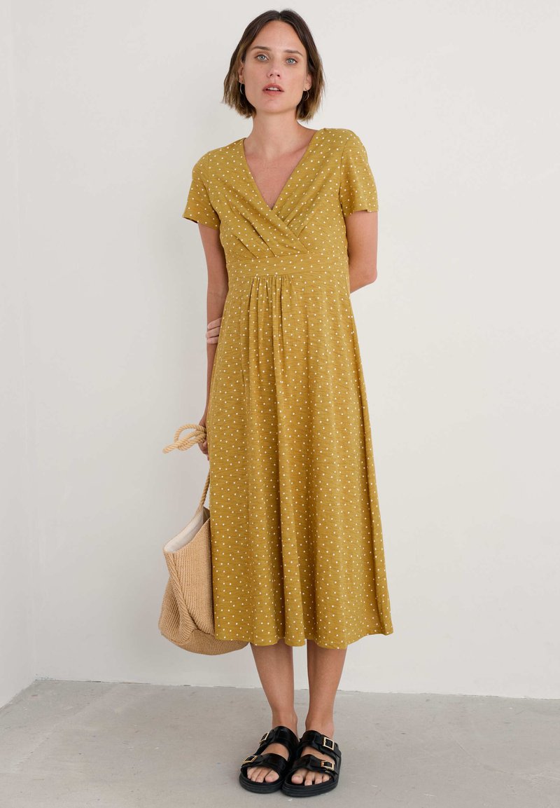 Seasalt Cornwall - CHAPELLE - Jersey dress - yellow rustic spot pear, Enlarge