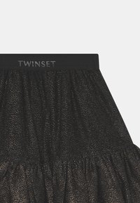TWINSET SKIRT - A-linjainen hame - nero/oro