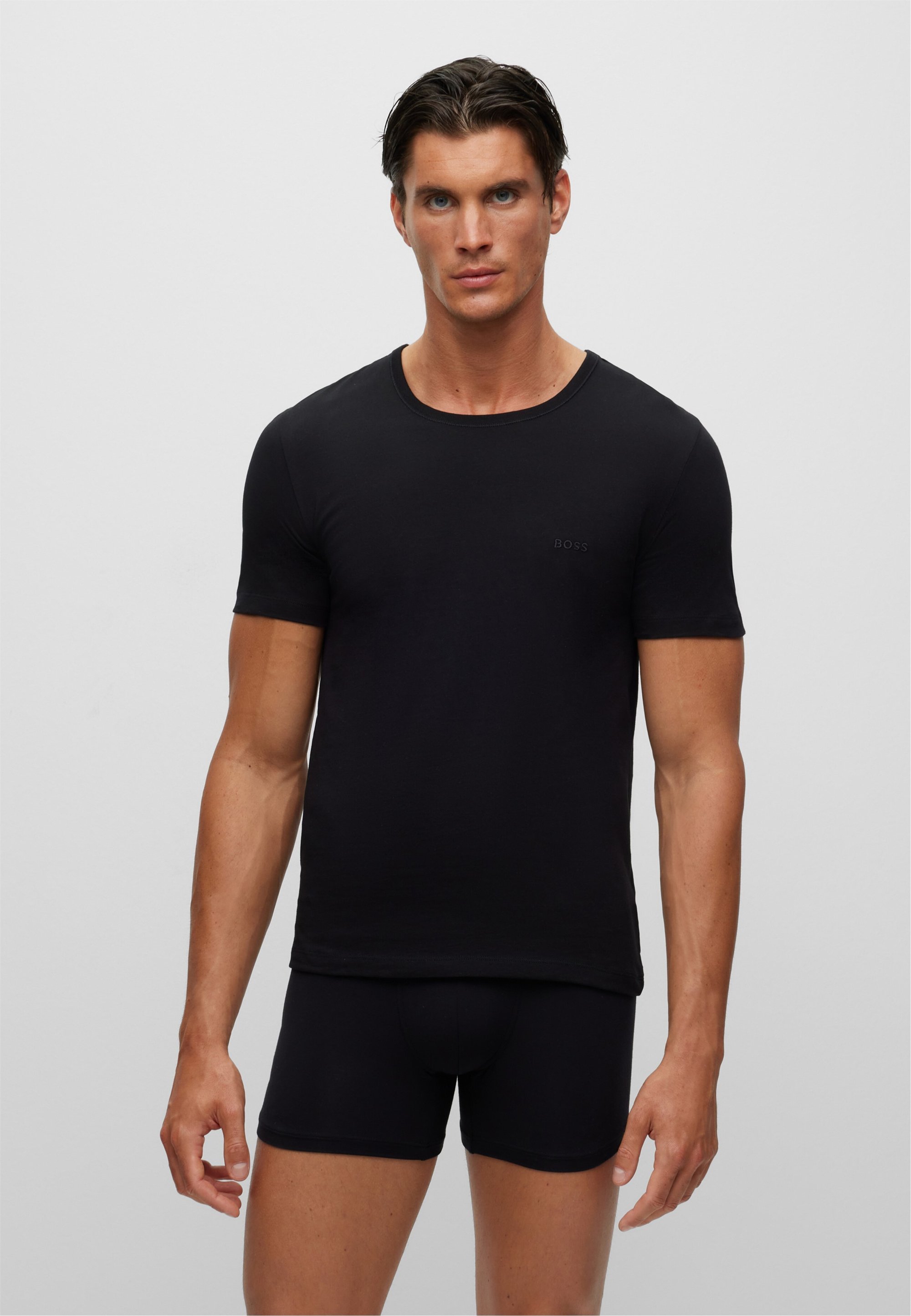 BOSS RN 3PACK CLASSIC Undershirt white/mottled grey/black