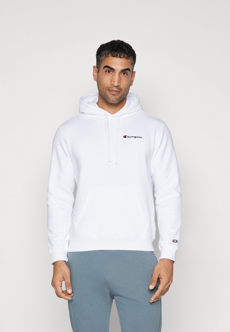 Champion ICONS HOODED SMALL LOGO - Jersey con capucha - white