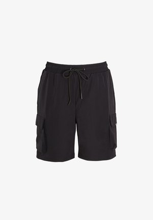 Mustad mustad lühikesed püksid, millel on elastne vöökoht, pael ja kaks küljetaskut. Valmistatud kergetest materjalidest, omades sujuvat tekstuuri.