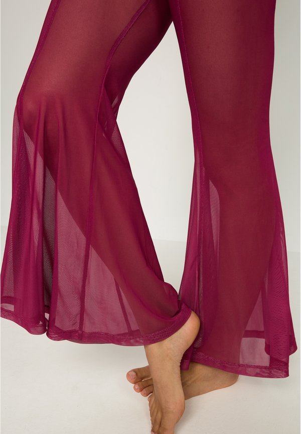 LSCN BY LASCANA SHIRT PANTS SET - Beach accessory - dark berry2