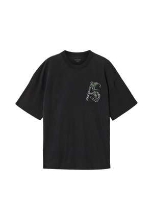 AllSaints, LINX SS CREW . - Μπλουζάκι με στάμπα - washed black