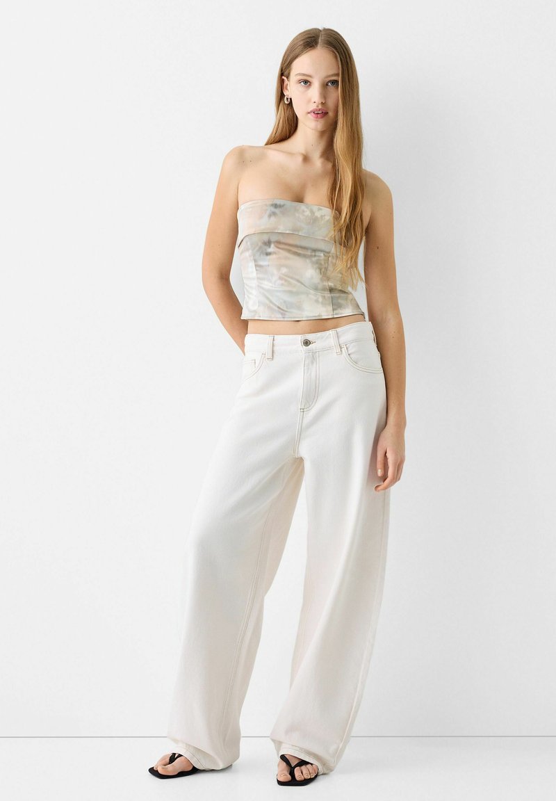 Bershka Top lichtgrijs Bershka Top lichtgrijs