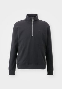 TREFOIL ESSENTIALS WAFFLE 1/2 ZIP - Mikina - black
