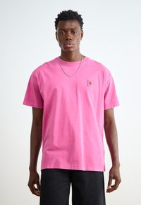 Carhartt WIP NELSON  - T-shirts basic - magenta garment dyed