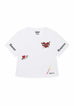 AMOUR TOUJOURS OVERSIZED ROLL UP  - T-shirt imprimé - white
