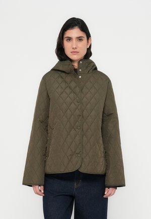JDYRINA SHORT HOOD JACKET - Light jacket - forest night