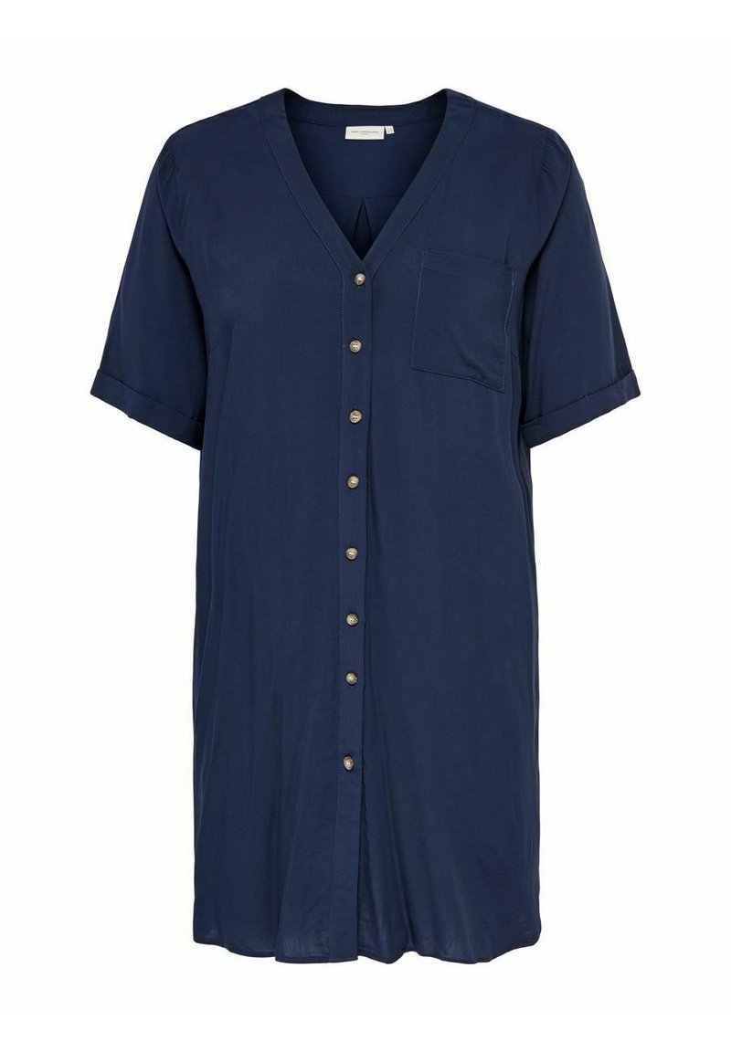 Damen Freizeitkleider | ONLY Carmakoma Blusenkleid dark blue, mottled royal blue/dunkelblau - GD42676 Damen Freizeitkleider | ONLY Carmakoma Blusenkleid dark blue, mottled royal blue/dunkelblau - GD42676