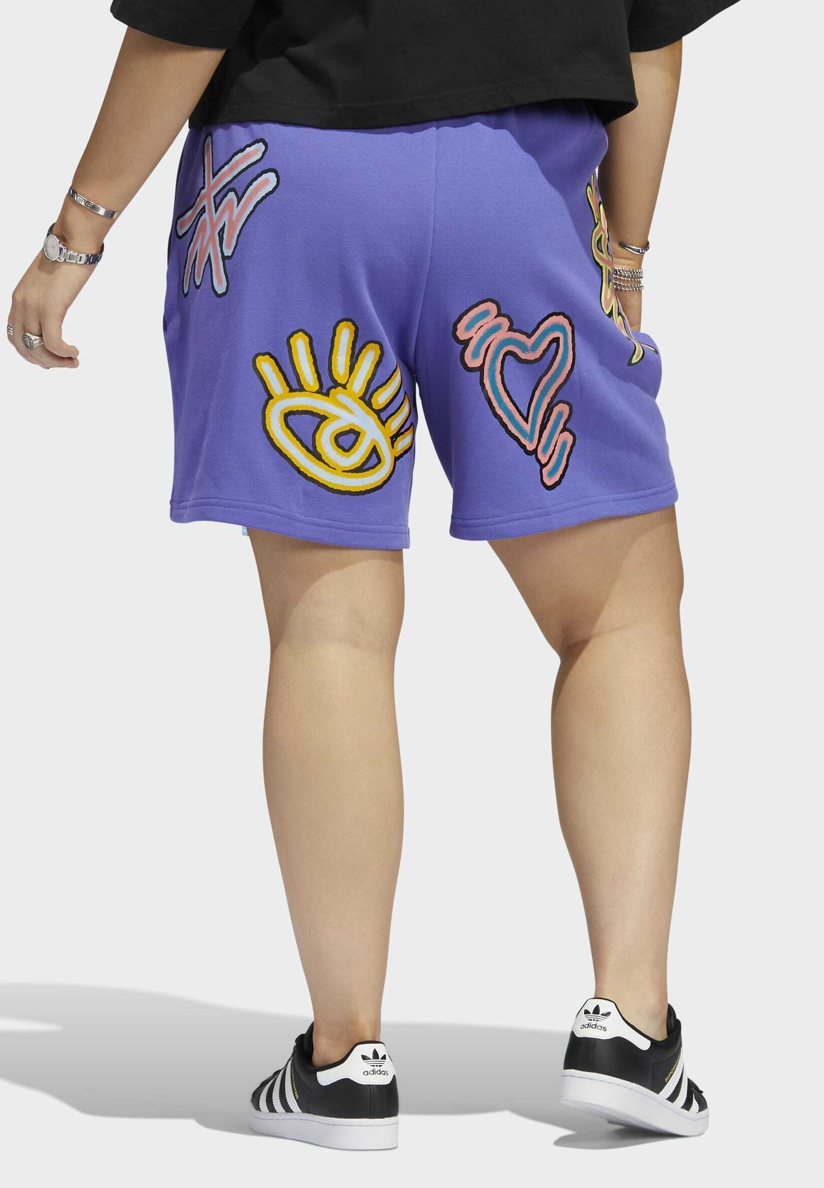 adidas Originals LOVE UNITES PLUS SIZE - Shorts - purple/morado - Zalando.es