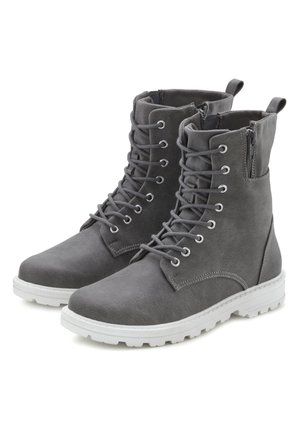 Lace-up ankle boots - grau