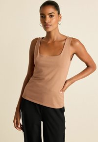 Next - SQUARE NECK STANDARD - Top - tan brown Thumbnail-Bild 1