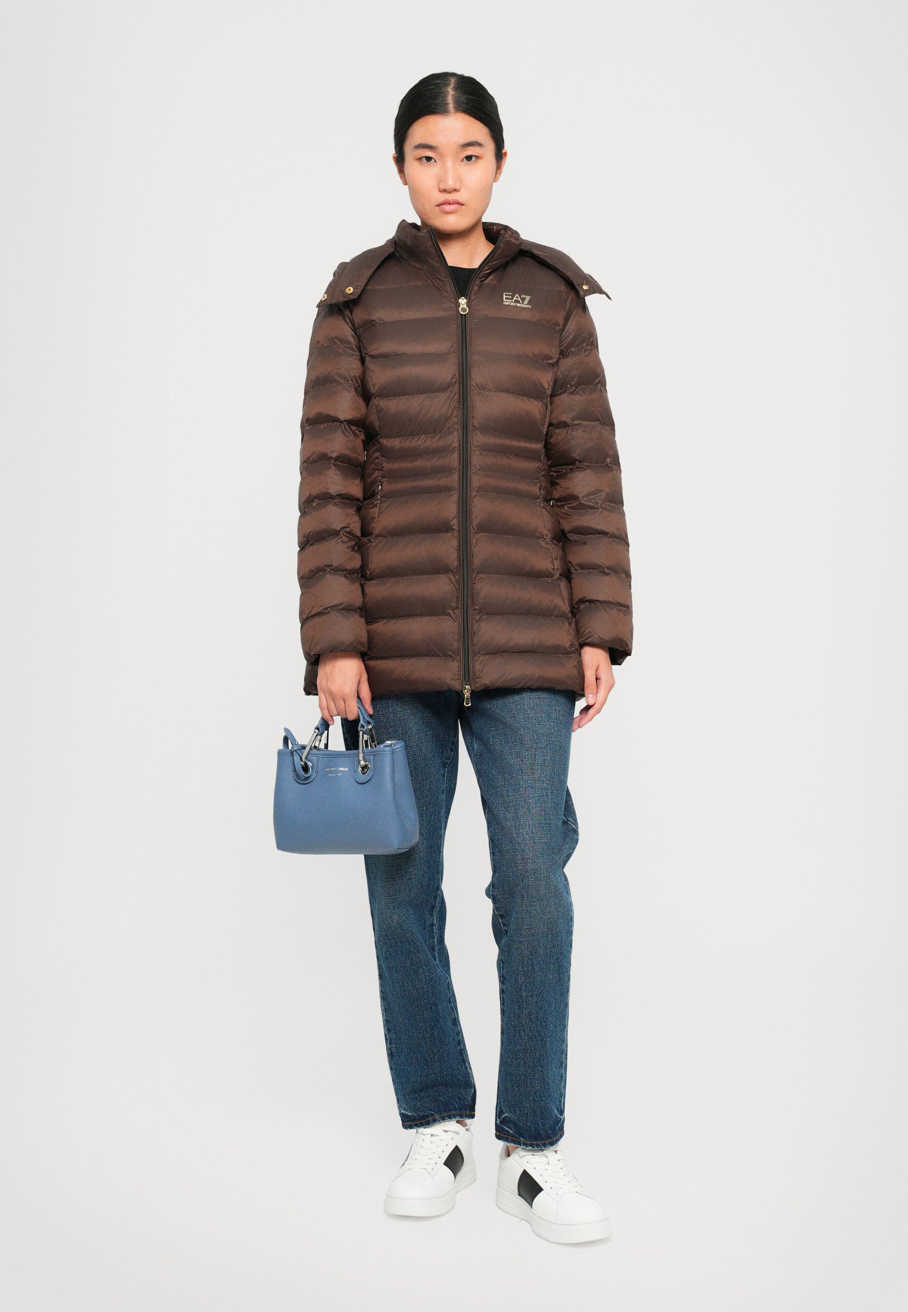 EA7 Emporio Armani JACKET - Winter coat - chocolate brown/brown