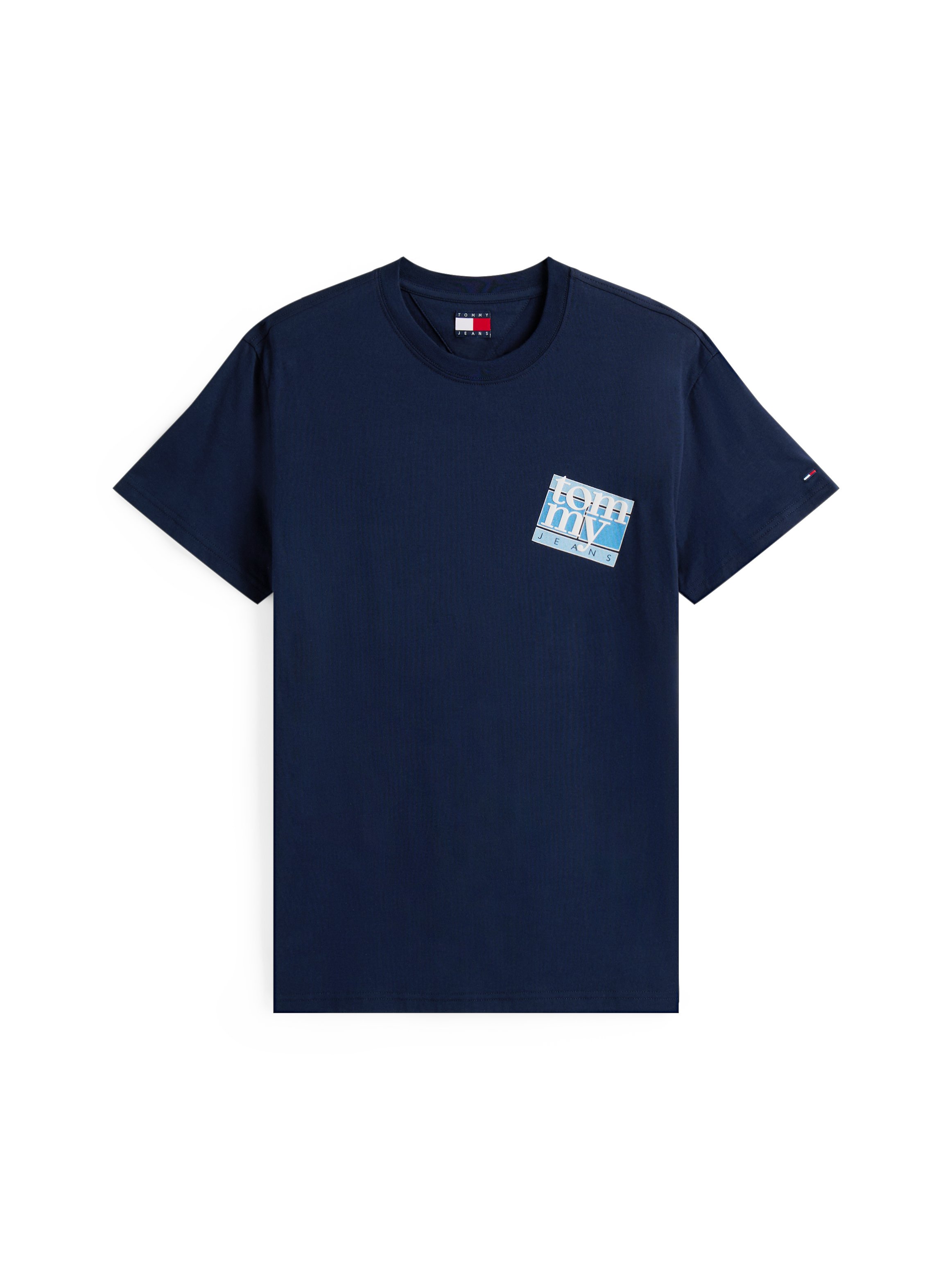 Tommy Jeans FLAG TEE - Triko s potiskem - dark night navy
