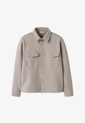 OVERSHIRT - Športna jopa s kapuco na zadrgo - chateau gray