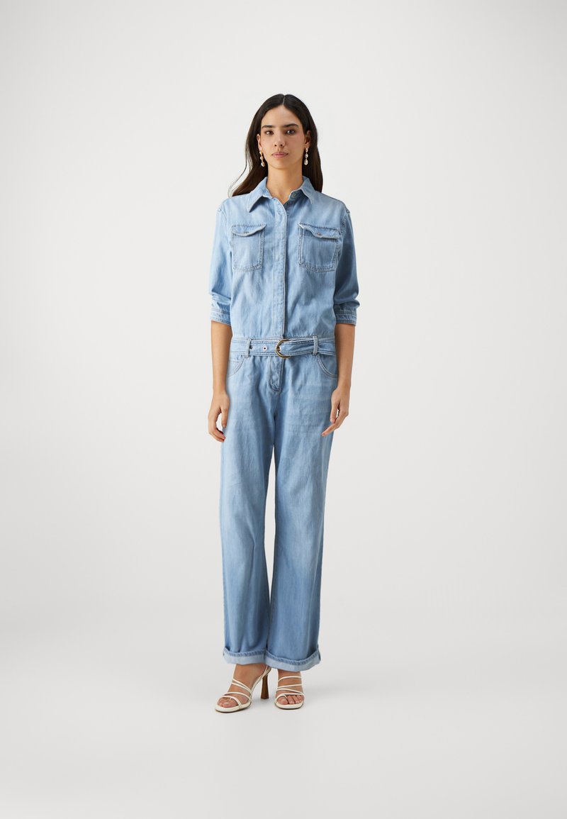 Pinko Women's Visione Light Denim Jumpsuit Bronze