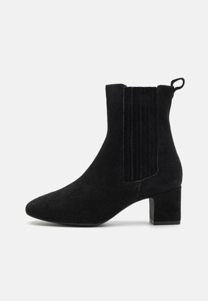 LEATHER - Korte laarzen - black