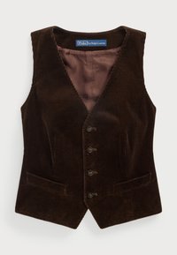COTTON CORDUROY VEST - Strukirani kaput - brown