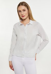 DreiMaster - Overhemdblouse - hellblau wollweiss Miniatuurafbeelding 1