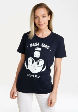 LOGOSHIRT MEGA MAN GESICHT - Print T-shirt - dunkelblau