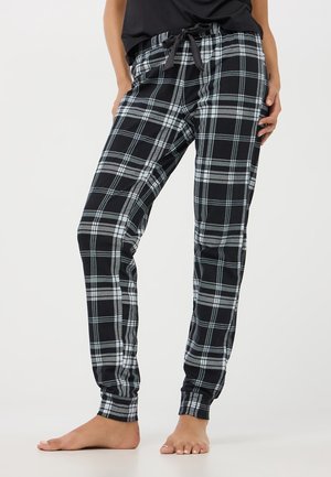 A QUADRI CON COULISSE - Pantaloni del pigiama - nero