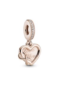 Pandora LOVE YOU INFINITY HEART DANGLE  - Talizman - rose gold plated