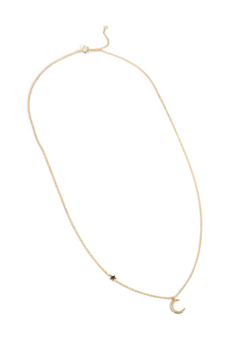 Lovisa ASYMMETRICAL CELESTIAL Necklace gold coloured silver