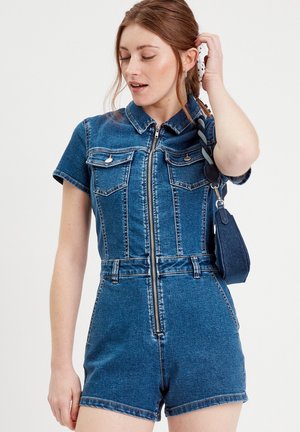 KURZER MIT REISSVERSCHLUSS AUS - Jumpsuit - denim double stone