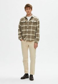 Selected Homme 196 LIGHT WASH - Vaqueros tapered - oatmeal